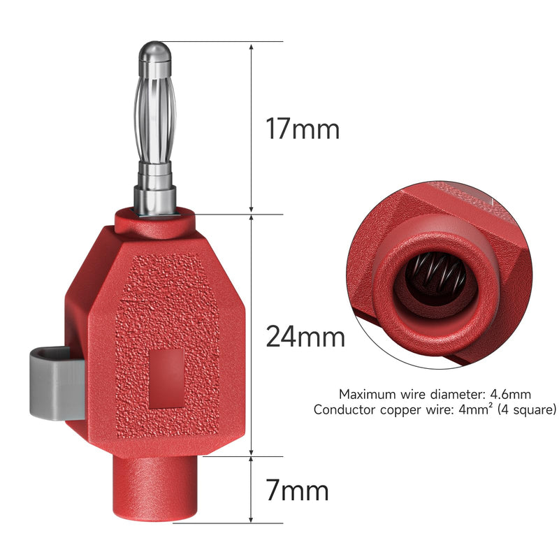 Goupchn 20PCS 4mm Banana Plugs Quick Wiring Connect Banana Connectors Ten Colors for DIY Electrical Testing