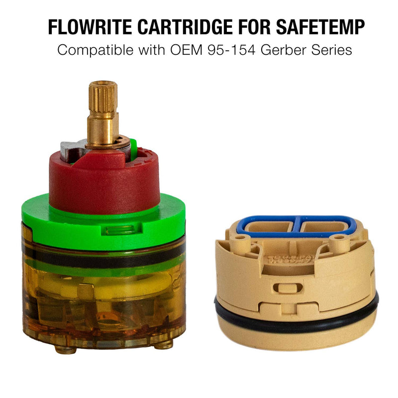 FlowRite Replacement 95-152/95-154 Gerber SafeTemp 2 Single Handle Shower Cartridge Assembly for GS-105