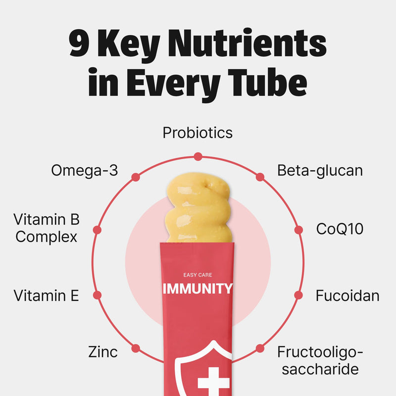 Cat Immune Multivitamin Supplement – 9 in 1 Lickable for Immune Support, with Probiotics, Omega-3, Vitamins & Beta-Glucan – Daily Immunity Support for Cats, Chicken Flavor with Goat Milk, 30 Tubes
