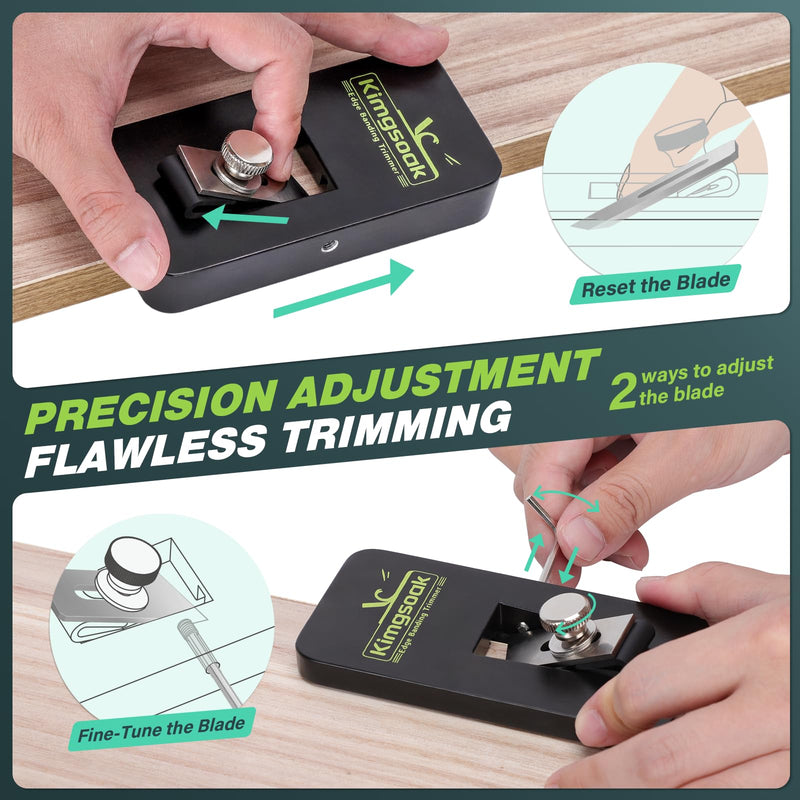 Edge Banding Trimmer, Veneer Edge Band Trimmer Tools, Edgebanding Cutter for Wood Black