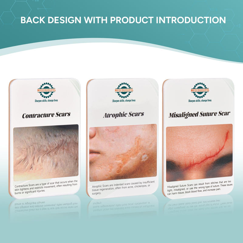 Wound Packing Trainer, Atrophic Scar Model for Medical Education, Wound Care Demonstrations Tool, 3PCS