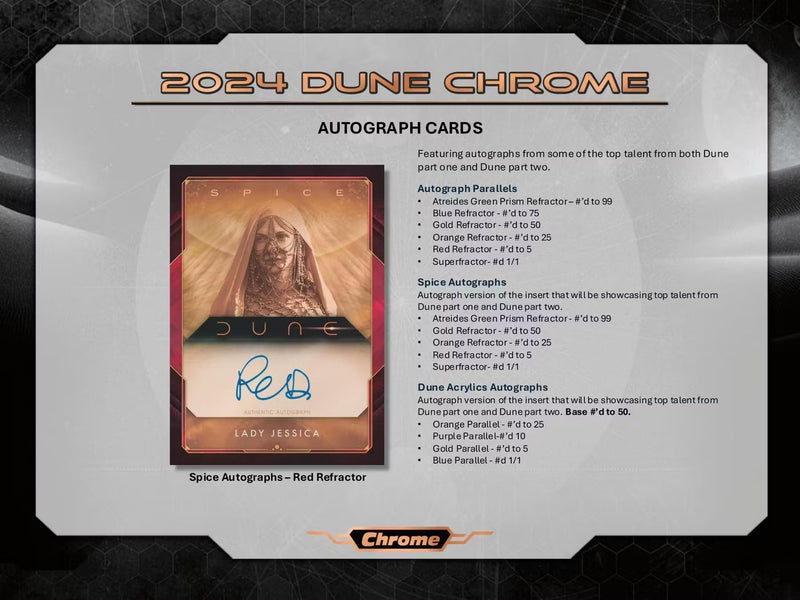 Dune Topps Chrome 7-Pack Blaster Box (Topps 2024) Trading Card Box (1 Sand Worm Ray Wave Parallel Per Box)