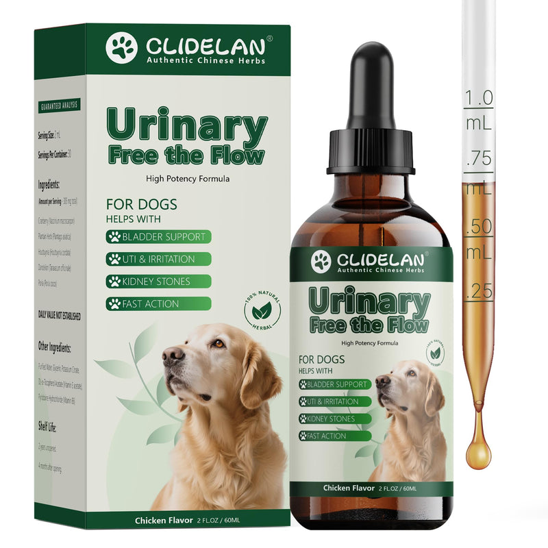 Bladder & Kidney Stones Dissolver for Dogs – Helps with Stone and Crystals Fragment Flush & Prevention – Natural Dog UTI Treatment, Herbal Vet-Formulated, Dog Urinary Tract Infection Treatment