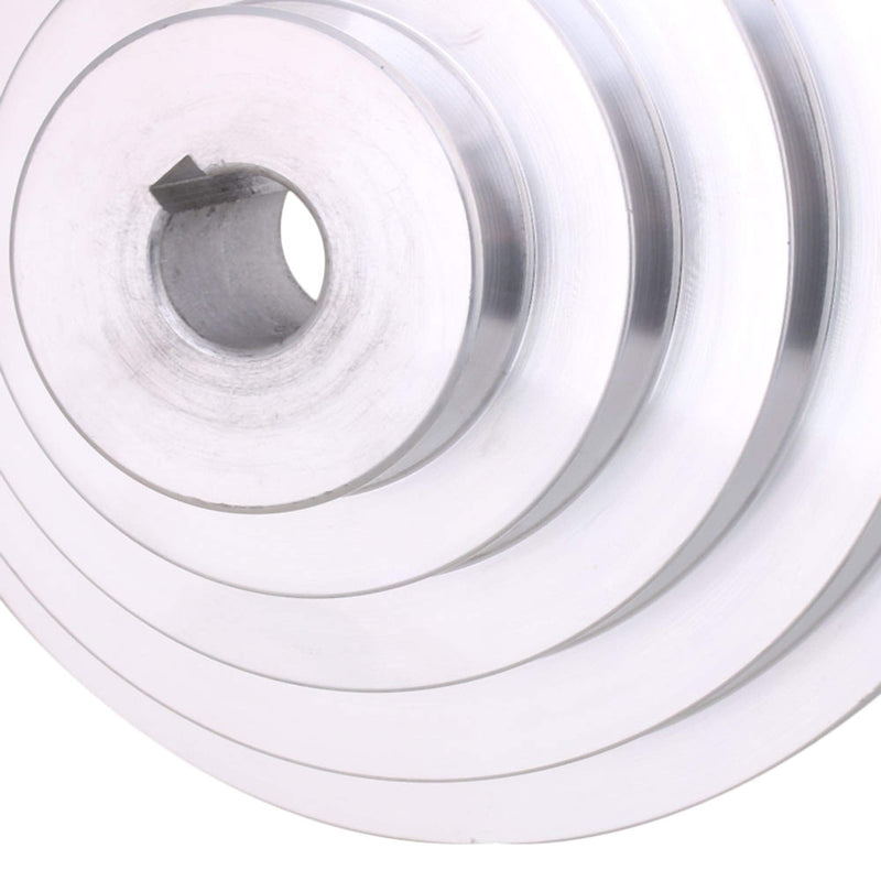 CNBTR 19mm Bore 54mm-150mm Outter Dia Aluminum 5 Slot A Type V-Shaped Pagoda Pulley 5 Step Pulley Belt 12.7mm Belt Width
