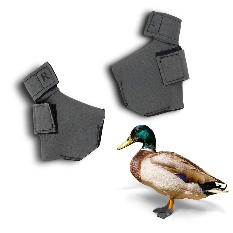Duck Shoes for Injured Feet – Protective Neoprene Footwear for Ducks, Protective Shoes for Birds with Injured feet, Bumblefoot Relief - Small, 2.5’’ Max. Inside Width - Gray Small Ducks DUCK AND GOOSE SHOES
