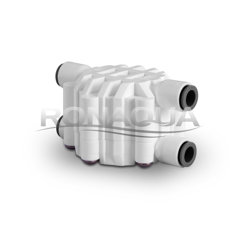 Automatic Shut off Valve Quick Connect 1/4" Inch Fittings for Water Filters/Reverse Osmosis RO Systems by Ronaqua Automatic Shut off Valve