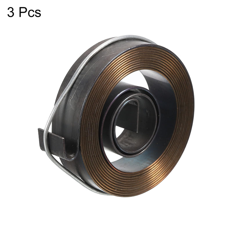 uxcell Drill Press Spring Drill Press Quill Feed Return Coil Spring Assembly Spring Steel Chemical Blackening Finish 980mm Expand Long 42 x 6 x 0.65mm 3 Pcs