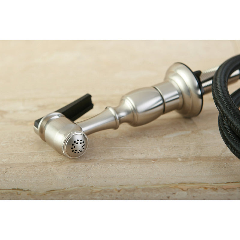 Kingston Brass Gourmetier KBSPR8 Kitchen Faucet Sprayer with Hose, Brushed Nickel