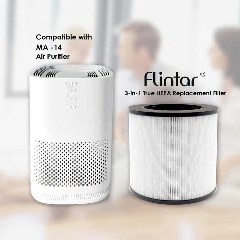 MA14 Replacement Filter, Made in TAIWAN, Compatible with MA-14 Air Purifier, 3-in-1 Premium Filtration and Activated Carbon Filter Set (2-Pack) 2-Pack