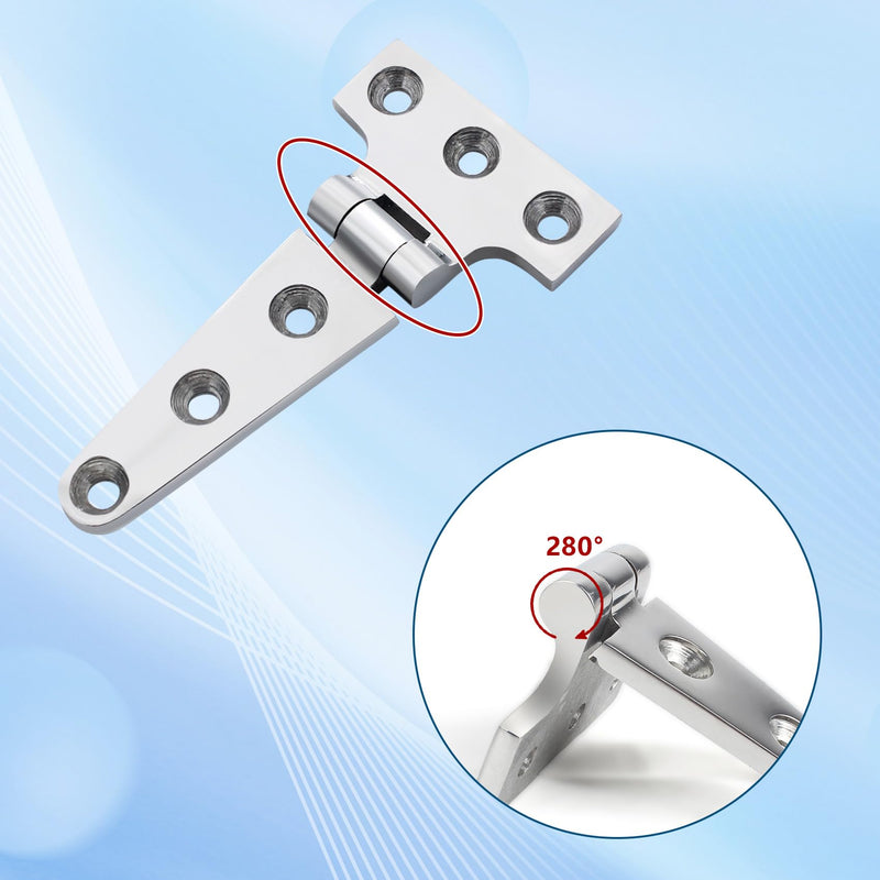 ORLANG 316 Stainless Steel Boat Hatch Hinges, Polished Marine Hinge,Marine Boat Hatch Heavy Duty Hinges with Screws for Boats, Yachts, Doors, Deck,Windows, Cabinets(2/4/8 Pack) 4 x 2 Inch-4Pack