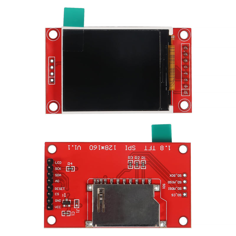 2pcs 1.8" SPI TFT LCD Display Screen Module ST7735 128×160 TFT LCD Screen Shield 3.3V 5.5V 51/AVR/STM32/ARM 8/16 bit for Arduino