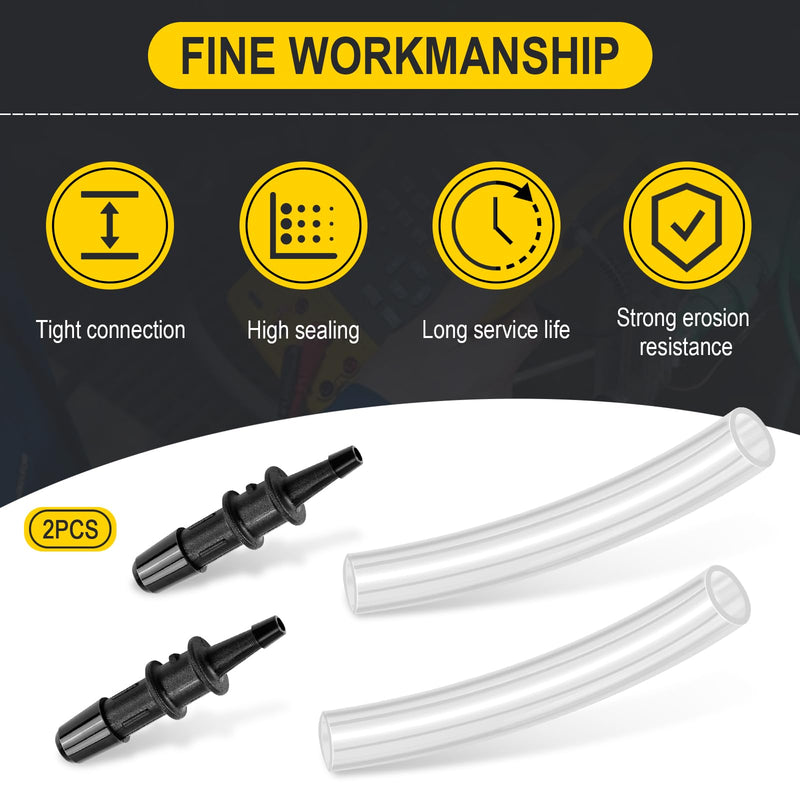 RMA316 Manometer Tube Adapter, Pressure Tube Adapter, Manometer Fittings Adapter, 3/16" to 5/16, Fit Inlet and Outlet Valves of Gas Appliances, 2 Pack