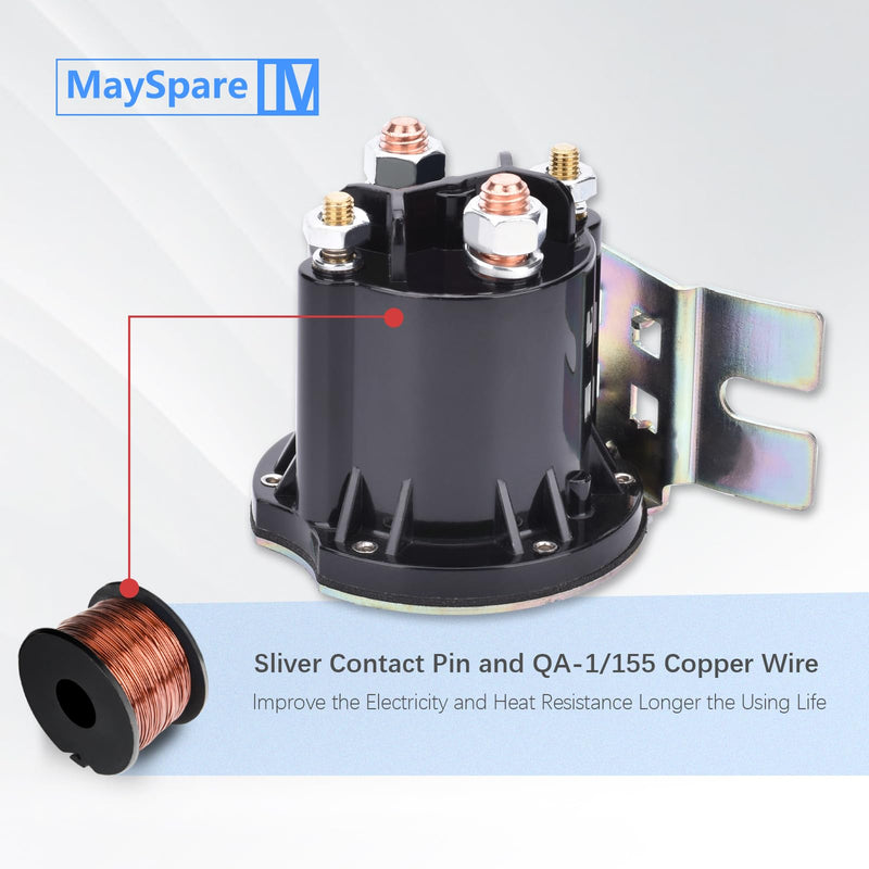 MaySpare Solenoid Relay Switch 12 Volt 4 Terminal Trombetta PowerSeal Solenoid 150 Amp Intermittent Duty DC Contactor, 684-1261-212, 684-1251-212