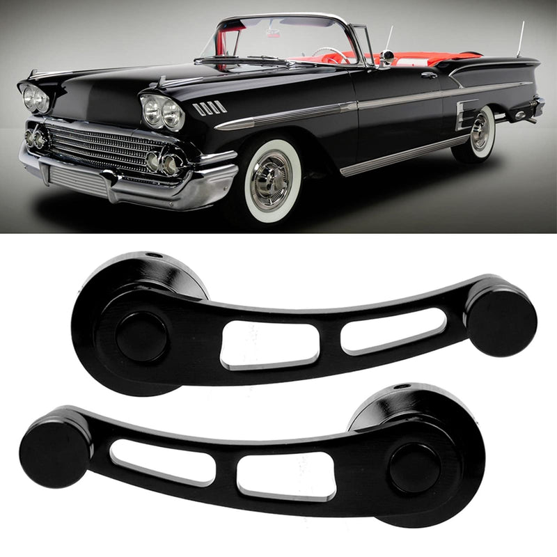 Window Crank Handle,Window Crank Handle Replacement,Alloy Winder Riser for Classic Car (Black) Black
