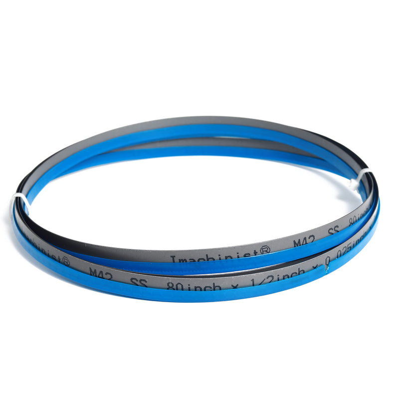 Imachinist S801214SS Bi-Metal 80" Long, 1/2" Wide, 0.025" Thick Bandsaw Blades for Cutting Stainless Steel (14TPI) 14TPI