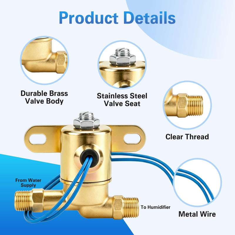 4040 Humidifier Water Solenoid Valve For Aprilaire 400 400M 500 500M 600