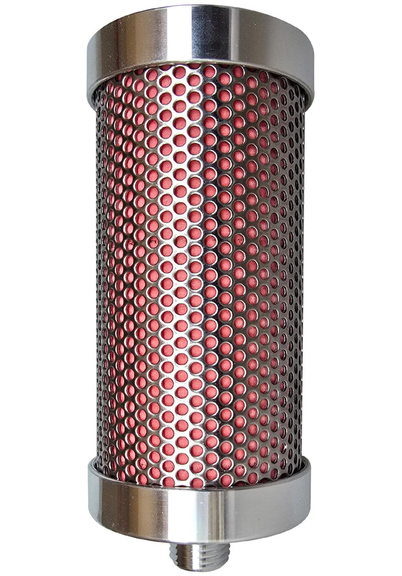 XY-02 Air Compressor Muffler 1/4" NPT Air Exhaust Muffler Silencer for Compressor Dryer Compressed Air Equipment and Systems, Single Chamber 145 PSI, Replacement Part