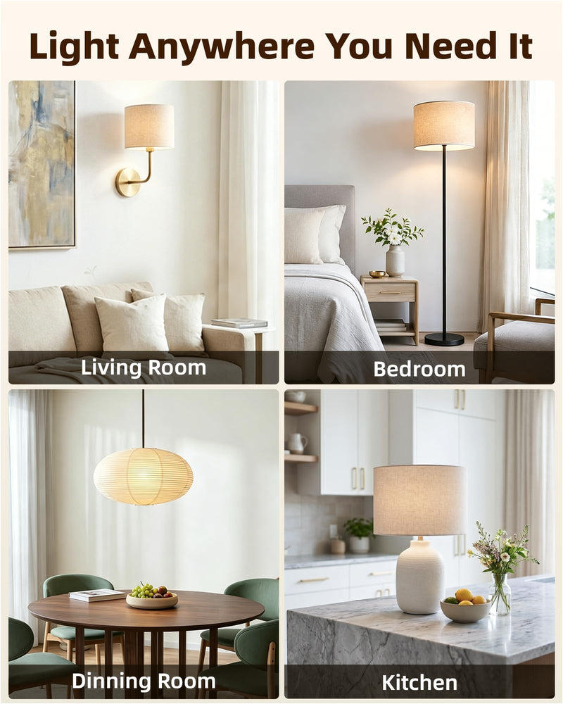 EZVALO E26 Rechargeable Light Bulb with Remote and Timer, Battery Backup Bulb for Sconces and Lamps, Magnetic Bulbs for Non-Hardwired Fixture, 3 Color Temperatures,Timer, Dimmable, 4000mAh, 2 Pack White