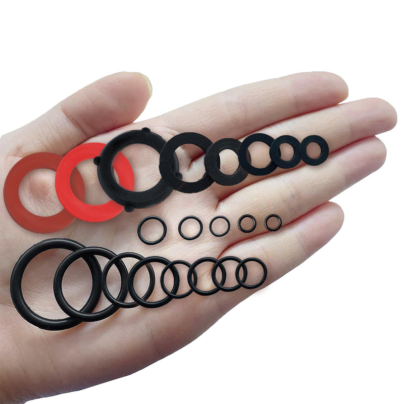 7 Size Water Hose Gasket and 20 Size O Ring Rubber Washer Assortment Kit 610 Pcs Nitrile Washers Set for Plumbing Faucet Pipe Hose Shower Head Pressure Washer Sealing Repair OD 9-31MM Rubber Washers and O Ring 610 Pc