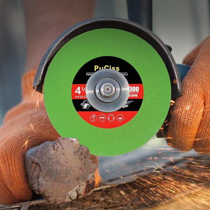 4-1/2 Inch Glass Cutting Disc for Angle Grinders, Diamond Saw Blades Wheel Multi-Material for Grinding Ceramic, Crystal, Tile, Wine Bottle, 7/8" Arbor - 5 Pack. 4-1/2"