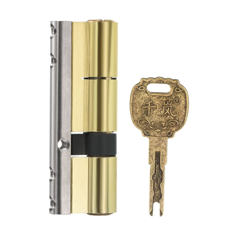 PATIKIL 32.5/57.5 (90mm Overall) European Double Lock Cylinder, Door Cylinder Lock with 2 Renovation Keys / 6 Owner Keys 32.5mm/57.5 mm