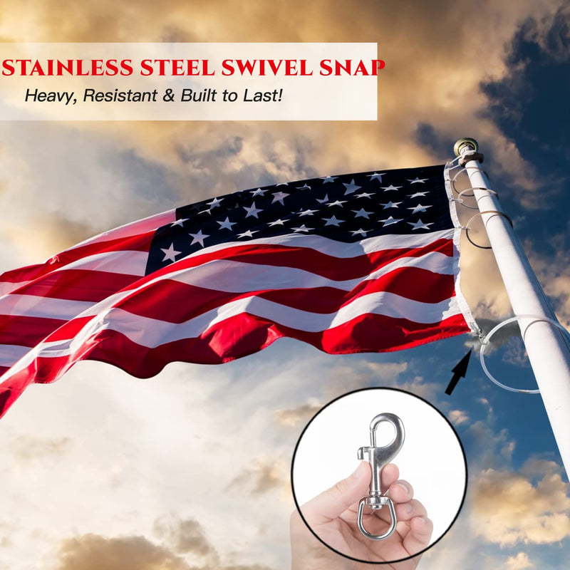 Swivel Eye Snap Hook, Single Ended Bolt Snap Clips, Marine Grade Stainless Steel 316 Clips for Diving Keychain Dog Leash Camera Strap Clothesline (Set of 4) (90mm) 90mm - NewNest Australia