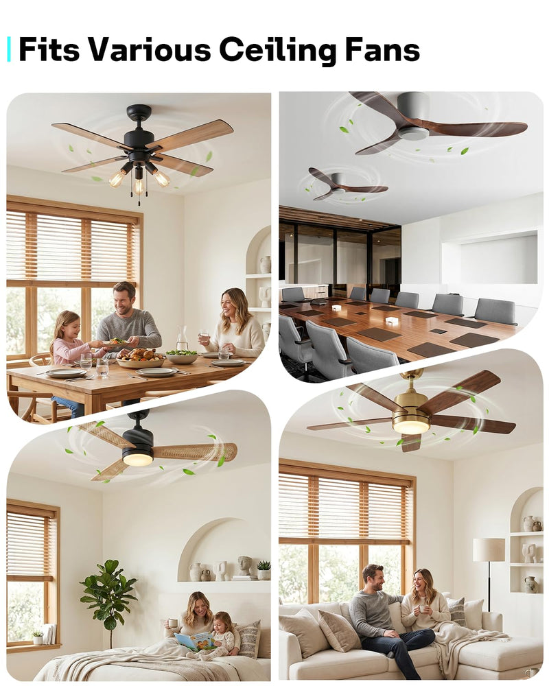 Leemone 30pcs Ceiling Fan Filter for Blades, Coconut Shell Activated Carbon