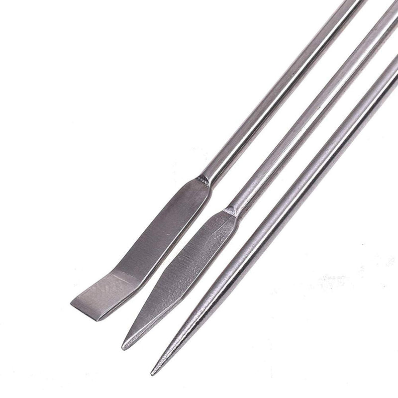15Pcs Stainless Steel Lab Spatula Micro Scoop Reagent Laboratory Mixing Spatula 22cm Long Sampling Spoon