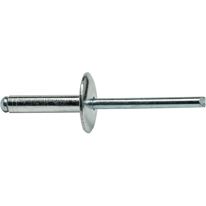 Large Flange Pop Rivets 3/16" x 1/2" Aluminum Body Steel Mandrel Large Dome Head 6-8 Gap .376" - .500" Quantity 50 by Fastenere 3/16" x 1/2" (6-8) (50 Pack)