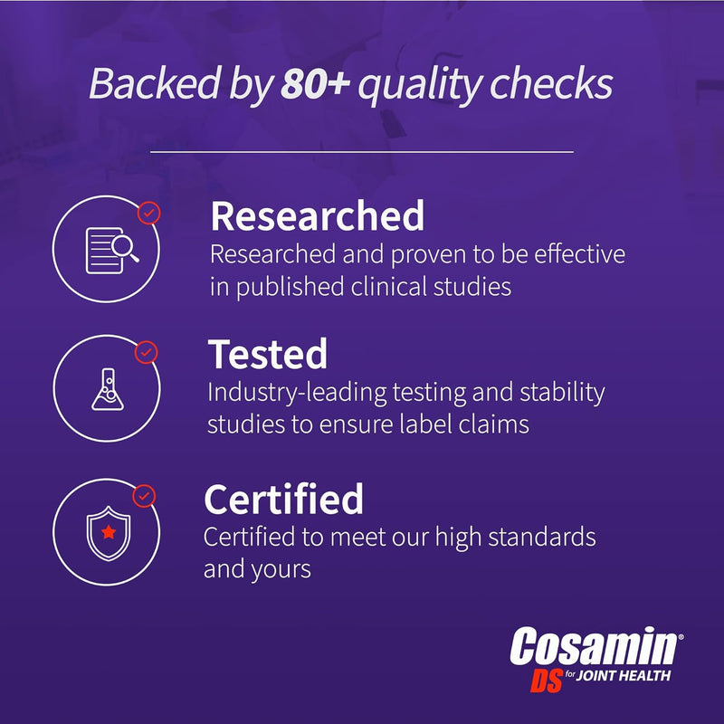 Cosamin DS #1 Researched Glucosamine & Chondroitin Joint Health Supplement, 180 Capsules