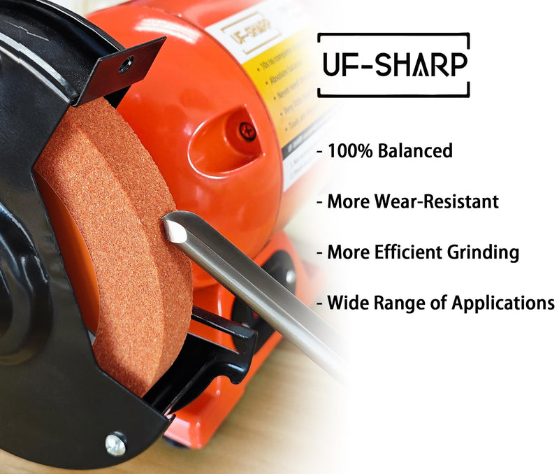 6 inch Bench Grinder Wheels, 1" Wide, 1/2" Arbor, 60 Grit Aluminum Oxide Grinding Wheel for HSS and Carbon Steel Tools (60 Grit)