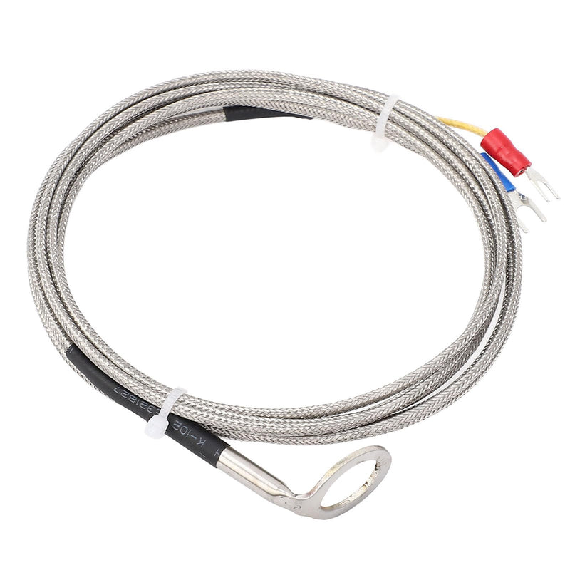 K Type Thermocouple Probe with 14mm Washer Stainless Steel Temperature Sensor for Automotive CHT Measurement -40~1000°C Cable Compatible with Engine Cylinder Head 3 meters