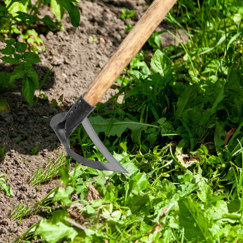 DOITOOL Hollow Garden Hoe, Manganese Steel Garden Hoe, Heavy Duty Handheld Weeding Rake for Backyard Farming Soil Loosening Tilling and Planting Gardening Farm Planting, Metal Soil Digging Weed Puller