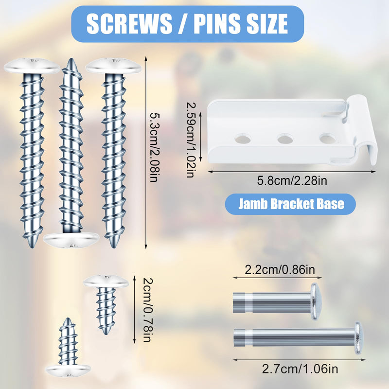 Storm Door Closer Bracket，Repair Jamb Bracket Compatible with Andersen，Durable Screen Door Closer Replacement Parts Kits with Emco/Larson/Pella, Protecting Doors from Damage from Strong Winds (White)
