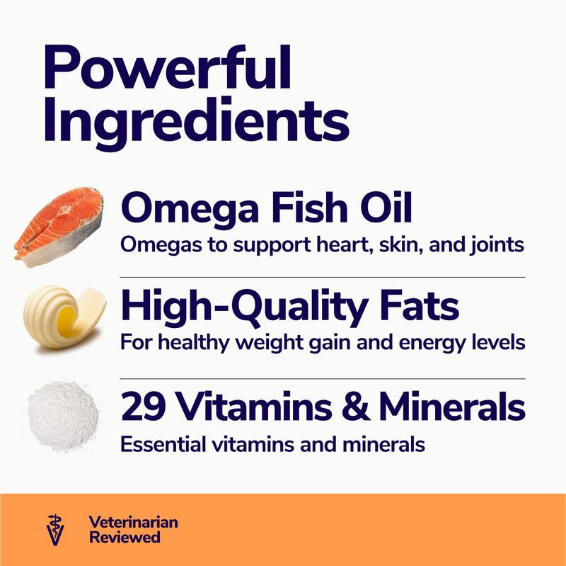 High-Calorie Weight Gainer for Dogs & Cats - Multivitamin Nutritional Supplement Gel, Omega Fish Oil, Calcium - Puppy, Senior, Prenatal Cat & Dog Vitamins, Supplements for Weight Gain 16 oz - NewNest Australia