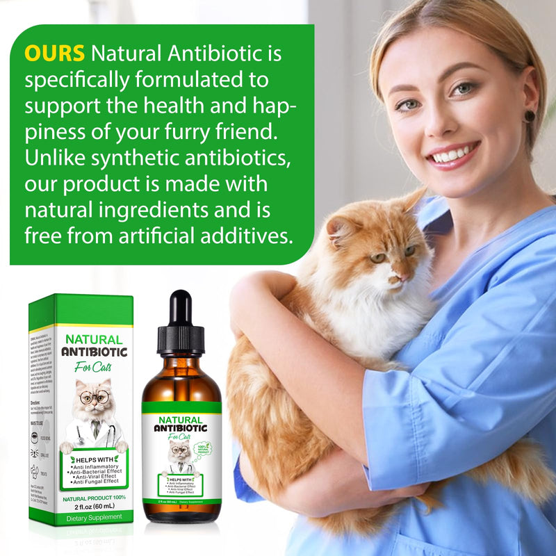 3 in 1 Probiotics for Cats 60ml + Antibiotics for Cats 60ml