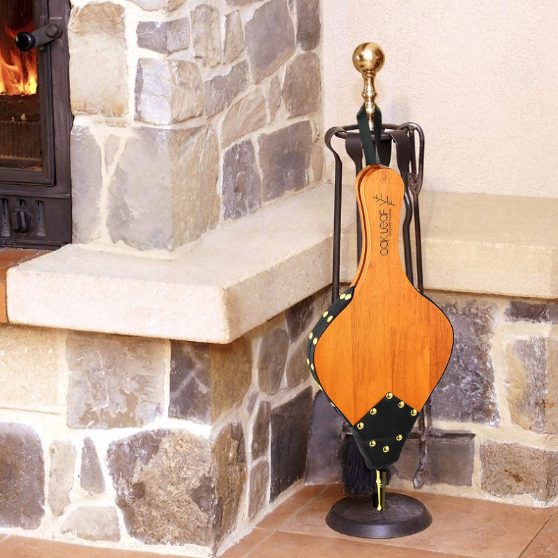 Oak Leaf Bellows, 19" x 8" Large Fire Bellow 19" x 8"