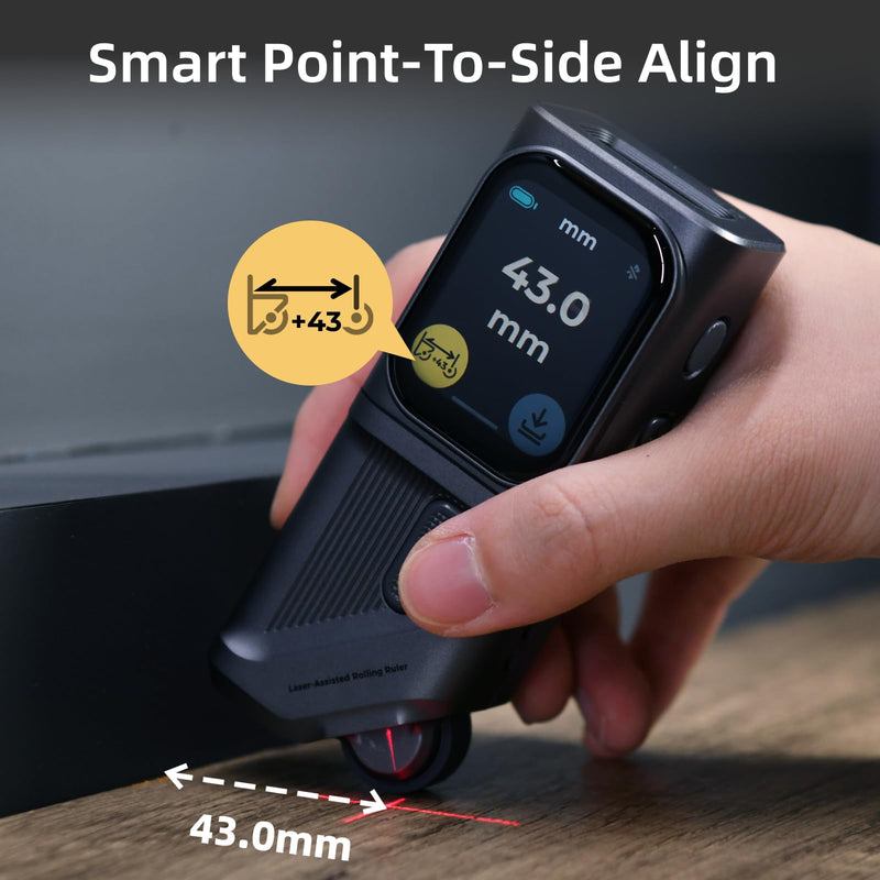 HOZO M-Cube Laser Measuring Tool Adaptor 05 Scale Roller,Electronic Digital Tape Measure with Laser,Infinite Customized Scales and ±1/32 inch Accuracy,93 Built-in US Imperial, Metric Scales 05 Laser Scale Roller Adaptor