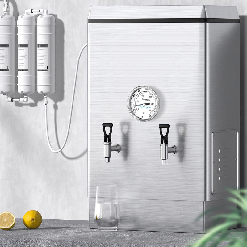 MEANLIN MEASURE 2PCS 1/2" NPT Bimetal Thermometer, 3" Dial, 4.3" Stainless Steel Stem, Accuracy 2%, Center Back Mount, Temperature Range 50-500°F/0-250°C for Hot Water, Boilers and Pipes 4.3" Rod (Center Back Mount)