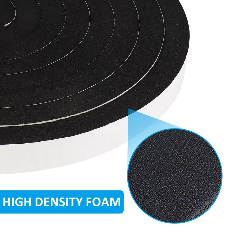 DGSL Foam Insulation Tape, Weather Stripping Door Seal Strip for Doors and Windows,Sliding Door,Sound Proof Soundproofing Door Seal,Weatherstrip,Air Conditioning Seal Strip (1/2In x 1/4In x 33Ft) 1/2In x 1/4In x 33Ft
