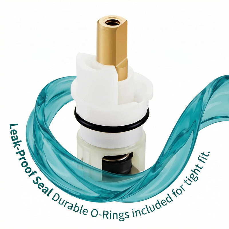 RP25513 Faucet Stem Assembly Kit Compatible with Delta Two Handle Faucet Repair Parts RP24096 Cartridge RP4993 Seats Springs RP24097 1/4 Turn Stop for Bathtub Shower Sink Bathroom Faucet
