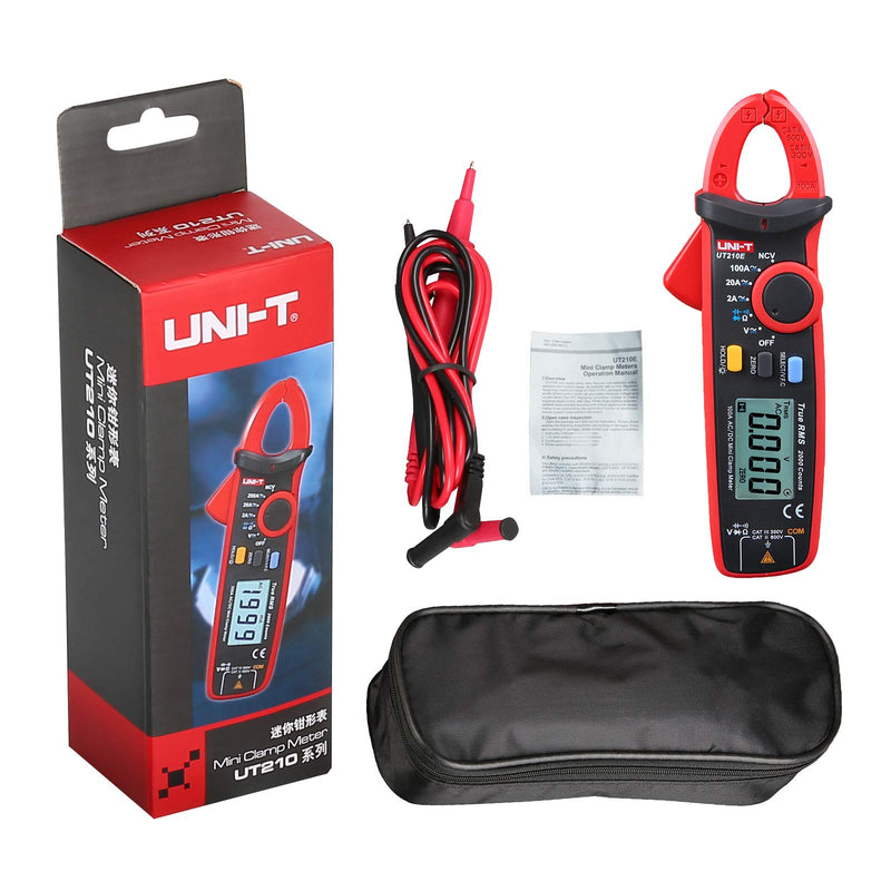 UNI-T UT210E Mini Digital Clamp Meter 100A AC DC Current Voltage True RMS Pliers Ammeter Resistance, Capacitance, Diode Tester Multimeter