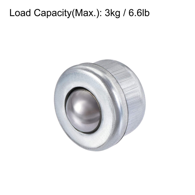 uxcell Ball Transfer Bearing Unit 8mm 6.6Lbs Carbon Steel Drop-in Type for Transmission Pack of 6