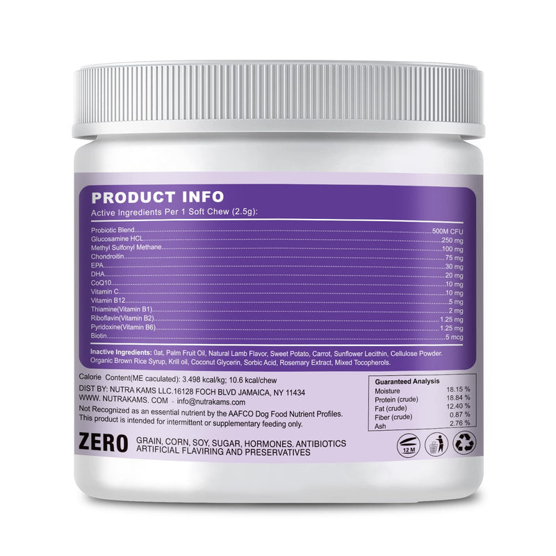Multivitamin Chews for Dogs, 120 Chews | Supports Growth, Hip & Joint, Skin and Gut Health, Immunity, Urinary and Kidney, Heart, Brain, Liver, Eyes, Antioxidants