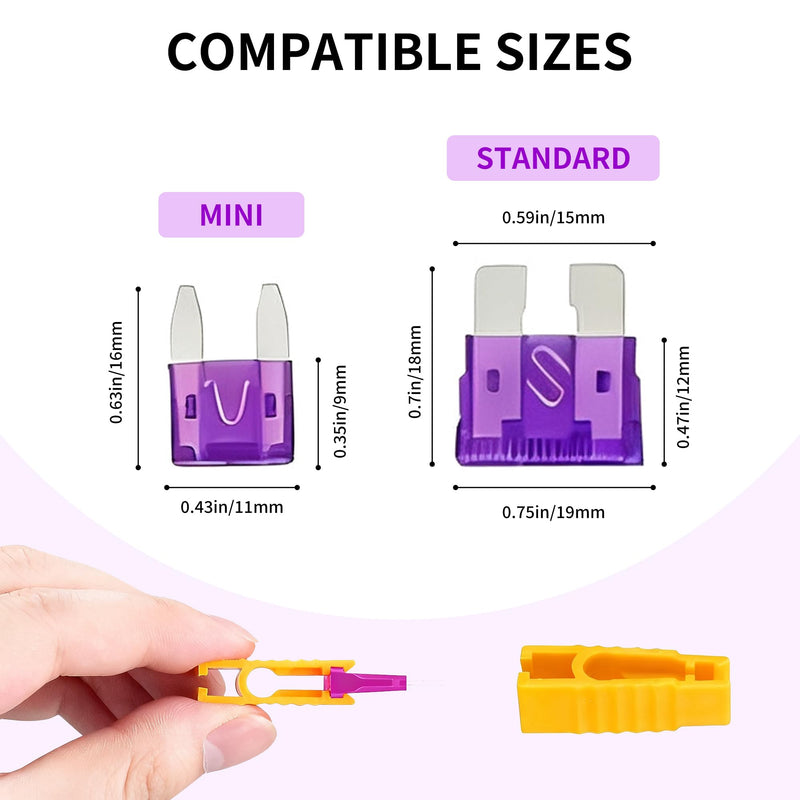 1200 Pcs Car Fuse kit - 520 Pcs Standard Fuses Assortment kit & 680 Pcs Mini Fuses, 1 Fuse Puller for Auto/RV/Truck/Motorcycle/Yacht (2A 3A 5A 7.5A 10A 15A 20A 25A 30A 35A 40A) 1200