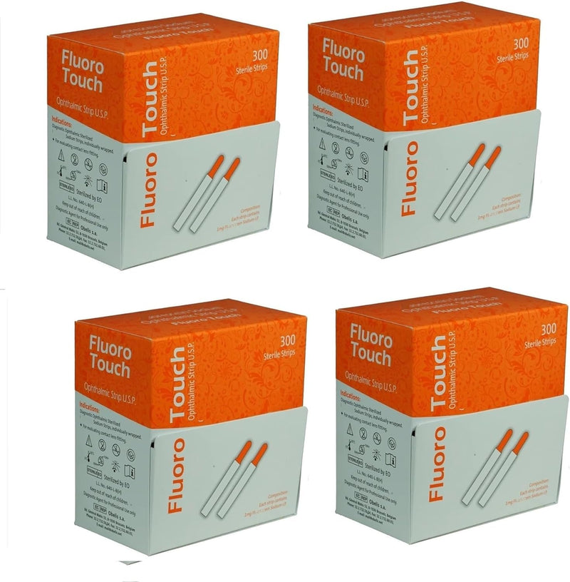 Ophthalmic Fluoro Touch Strips - Pack of 600 Strips - 300 * 2 = 600 Strips