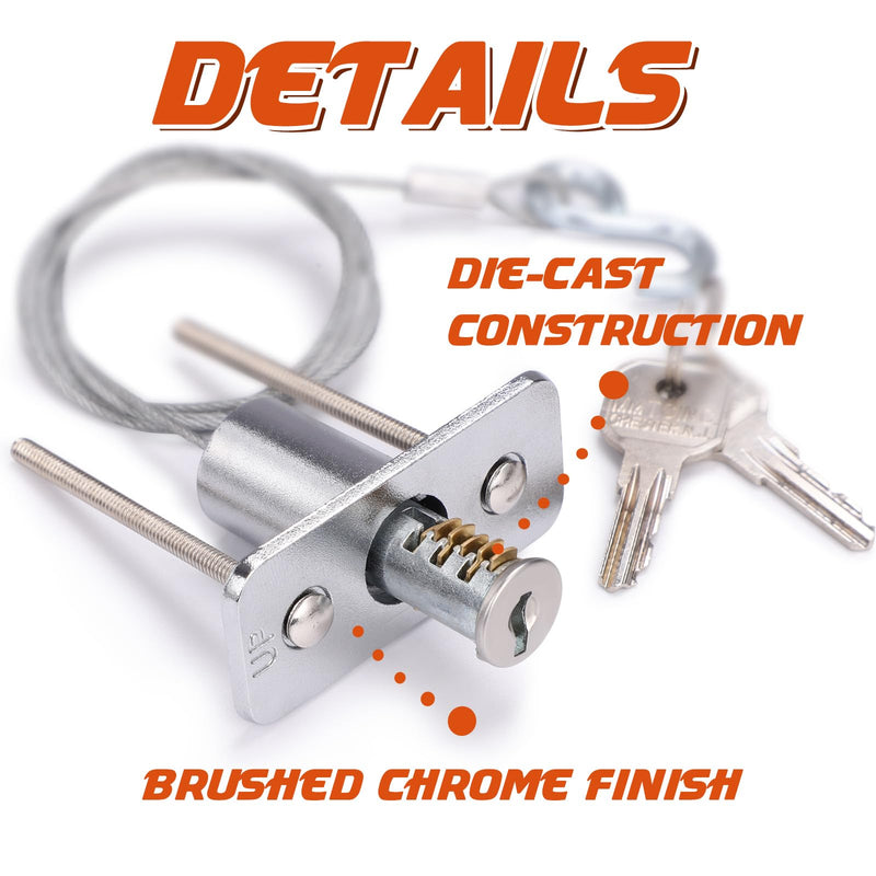 SIHAI 5 Packs Garage Door Emergency Key Release, Garage Door Emergency Release Lock Compatible with Garage Door Openers and Doors (5 Packs) 5 Pieces