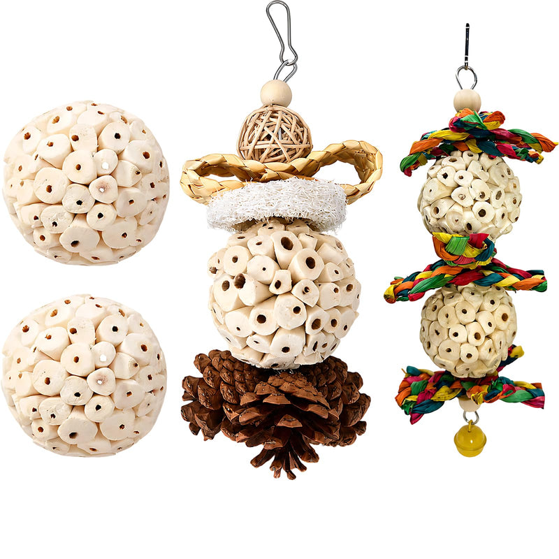 4PCS Sola Balls for Birds, Bird Sola Balls Set of Four, Interactive Bird for Parrots and Small Birds, Suitable for Parrots and Birds to Use