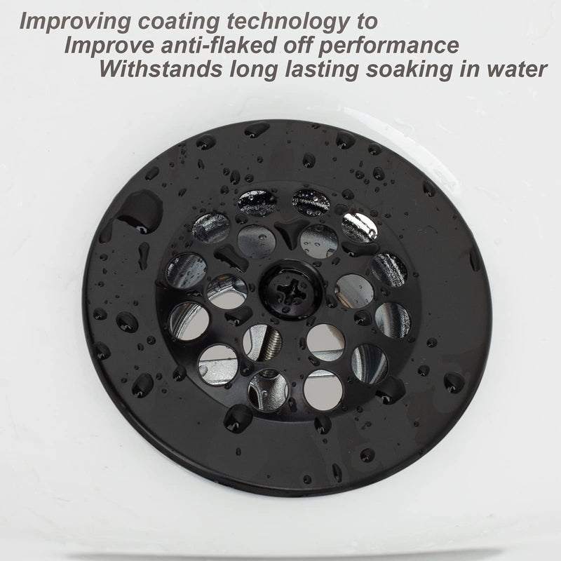 Matte Black Trip Lever Tub Trim Kit Set with Trip Lever Overflow Face Plate, No Putty Gasket,Trip Lever Bathtub Drain with Strainer, Overflow and Matching Screws, No Putty Installation by Artiwell Matt Black
