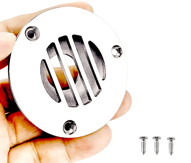 1/2 Pack Marine Grade Stainless Steel 316 Cut Out Boat Floor Deck Drain Drainage Hardware Replacement Accessories for Boat Yacht Deck W/Screws 1